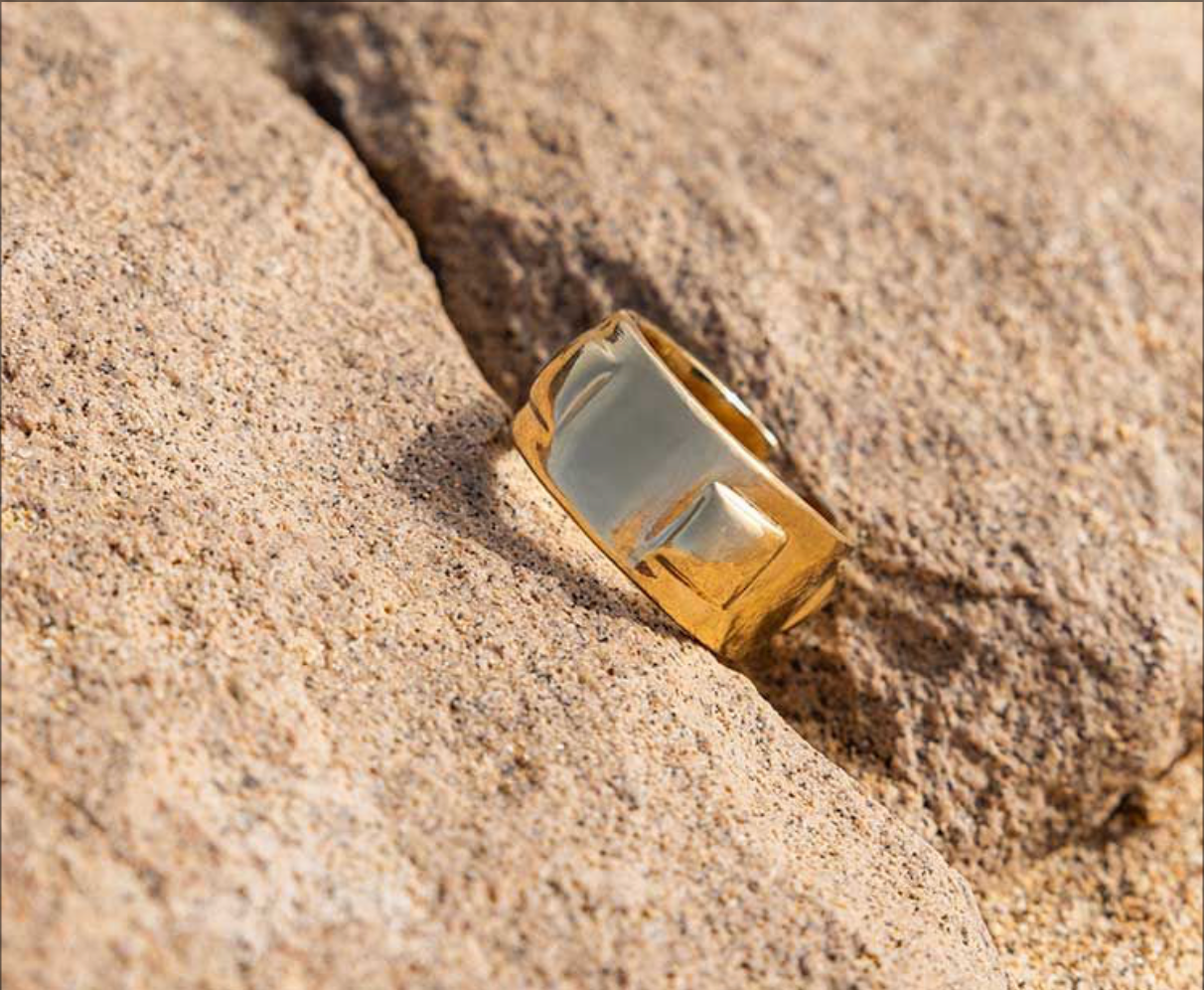 CHIC ALORS - Bague LEX dorée