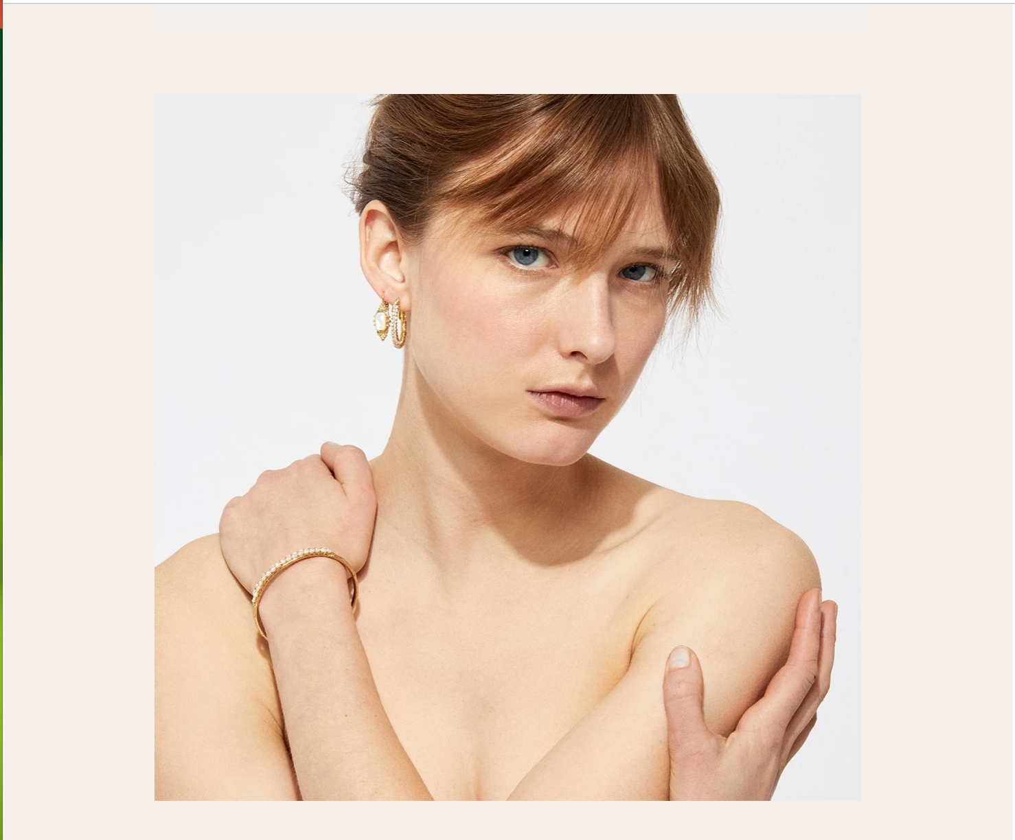 GAS BIJOUX - Créoles LYRE dorées et perles