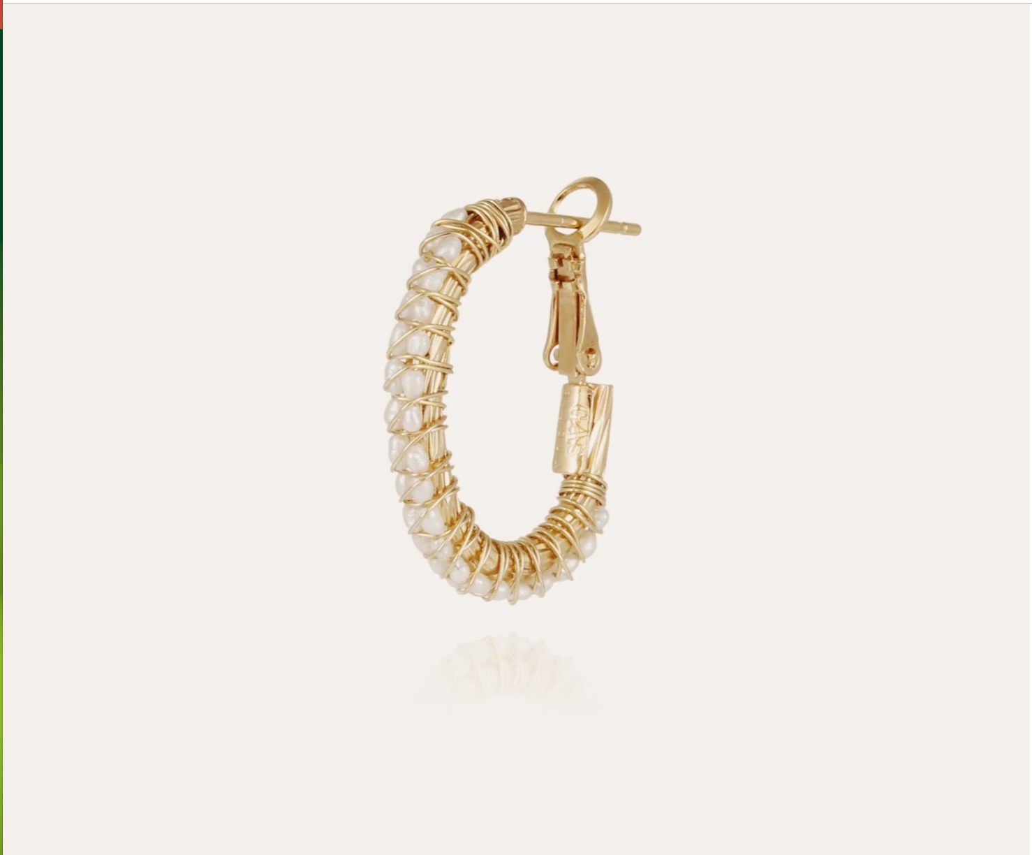 GAS BIJOUX - Créoles LYRE dorées et perles