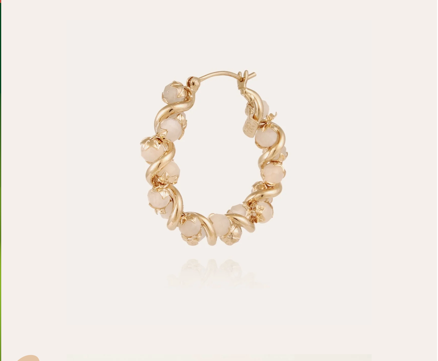 GAS BIJOUX - Boucles d'oreilles Eurydice petit modèle dorées - Pierre de Lune