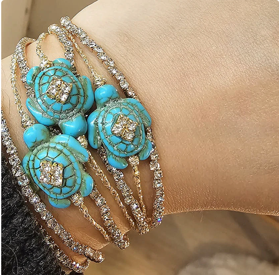 BIJOUX NOBLESSE - Gamme sauvage - Bracelet Paya turquoise
