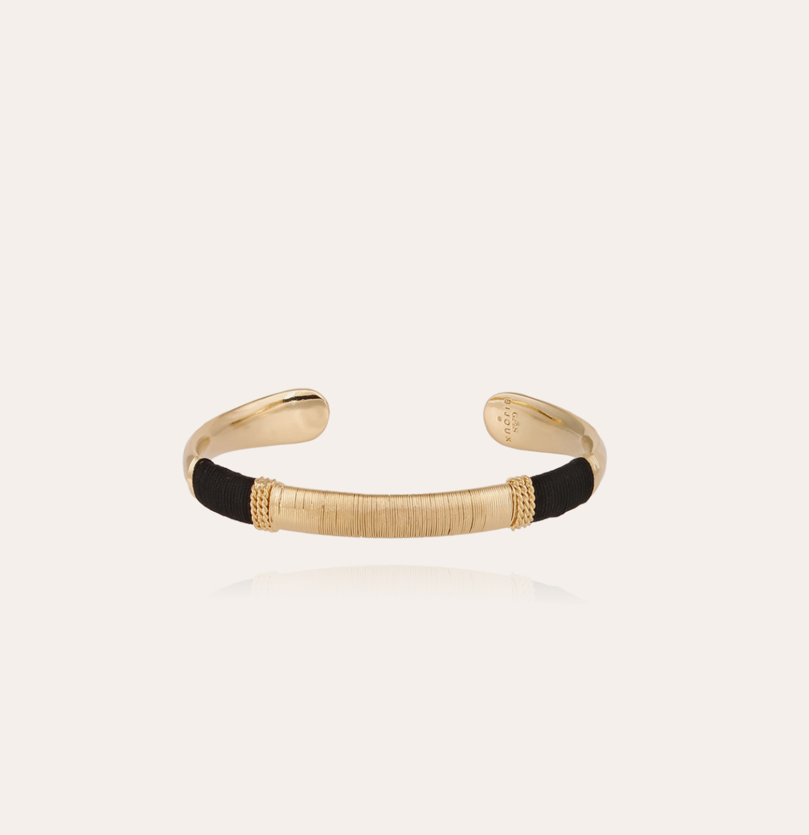 GAS BIJOUX - Bracelet Macoa doré métal à l'or fin - Noir