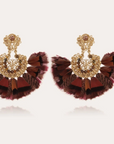 GAS BIJOUX - Boucles d'oreilles YUCA GAIA plume dorées à l'or fin