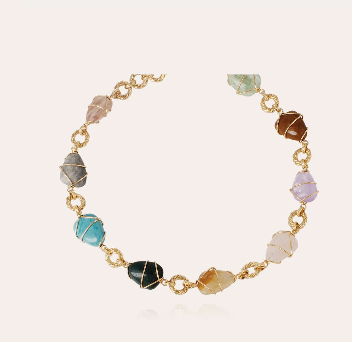 GAS BIJOUX - Collier RAiNBOW multi doré à l'or fin