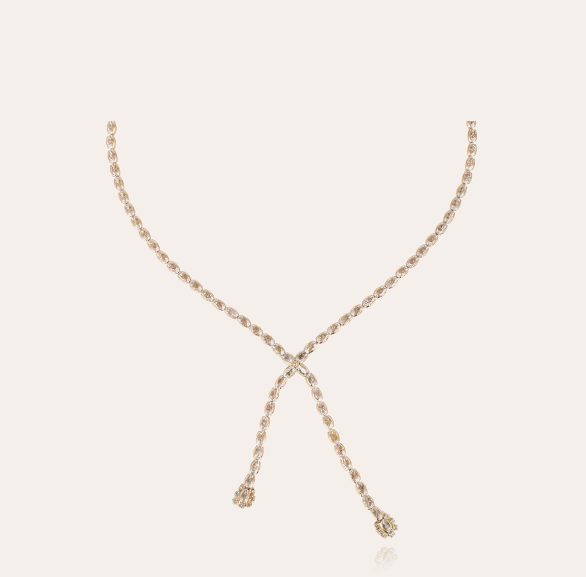 GAS BIJOUX - Collier RIIVIERA asymétrique doré à l'or fin