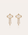 GAS BIJOUX - Boucles d'oreilles TIKI dorées et nacre blanche