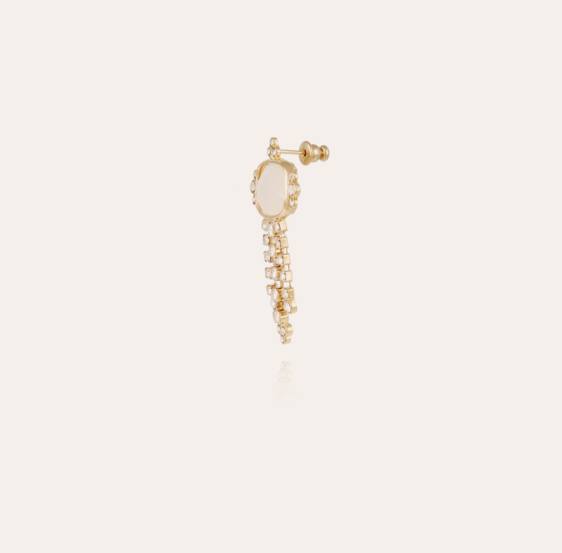 GAS BIJOUX - Boucles d'oreilles TIKI dorées et nacre blanche