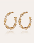 GAS BIJOUX - Boucles d'oreilles TREVISE strass dorées à l'or fin
