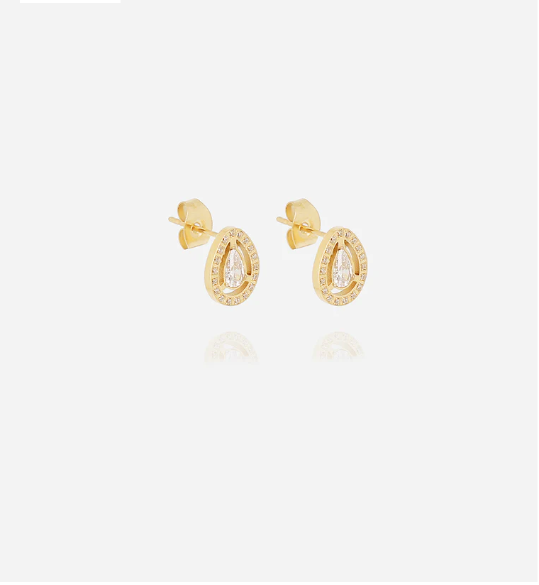 ZAG BIJOUX - Boucles d'oreilles DALNA acier doré