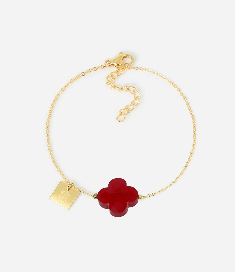 ZAG BIJOUX - Bracelet VEGA acier doré rouge
