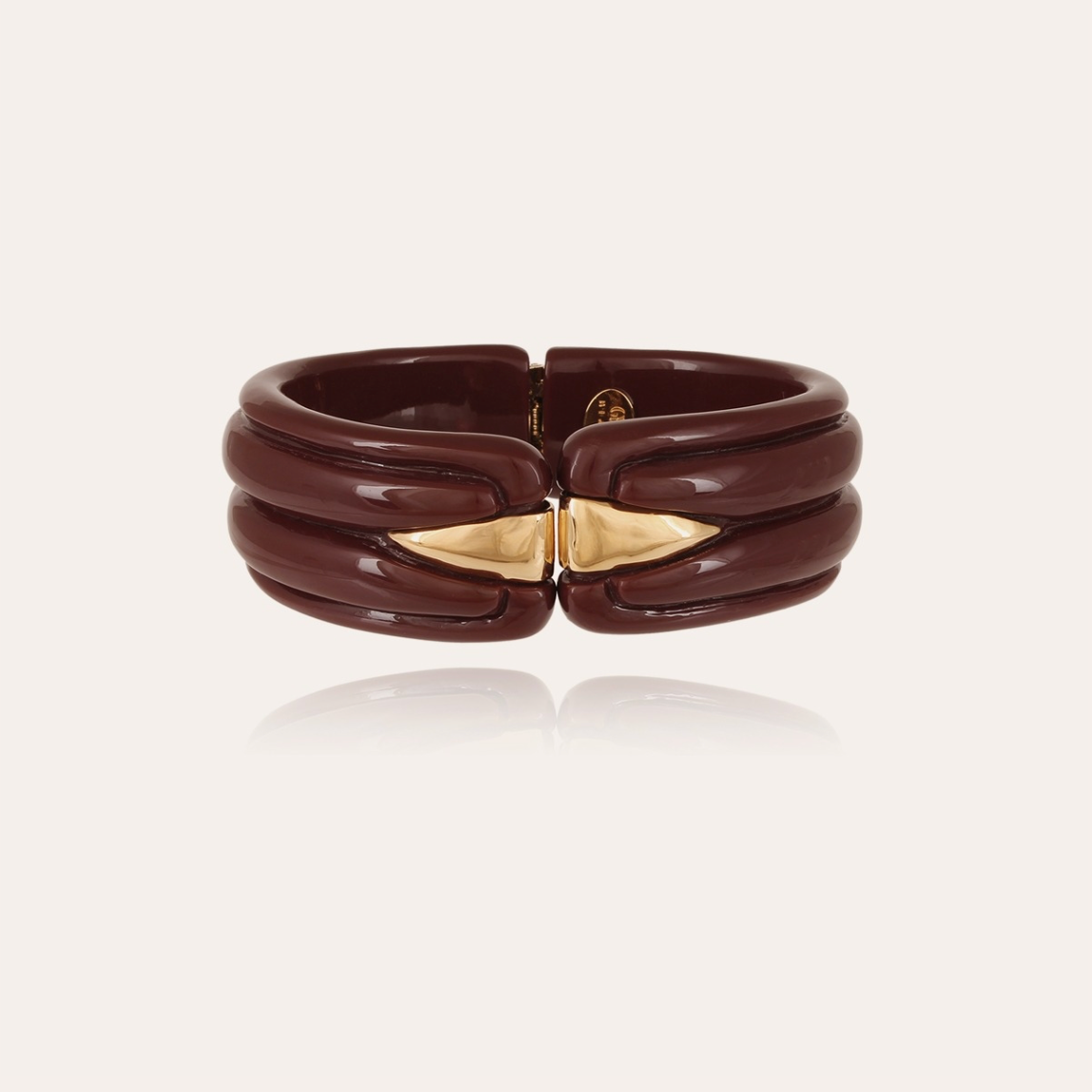GAS BIJOUX - Bracelet ECUME acétate Pourpre doré à l' or fin