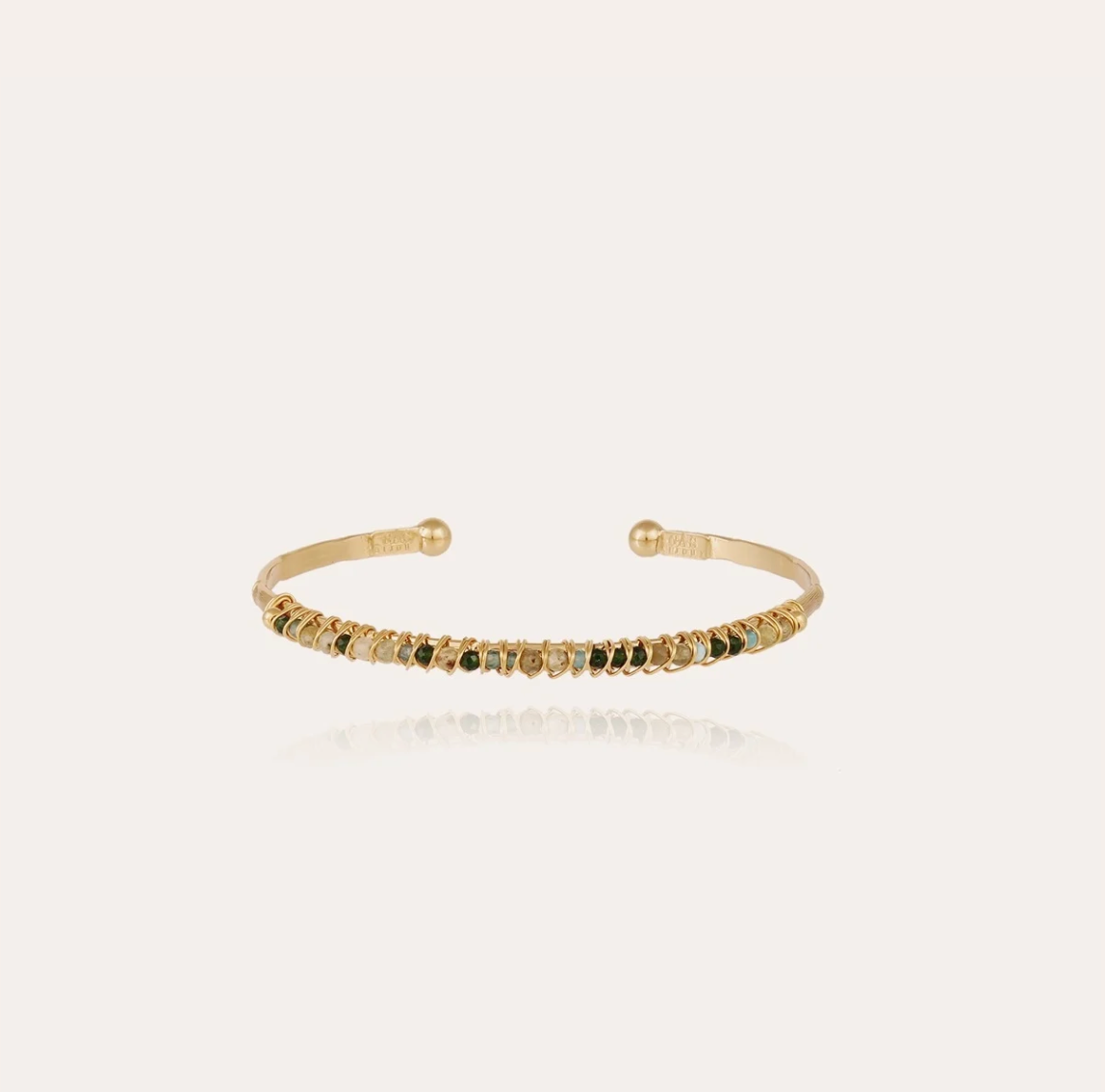 GAS BIJOUX - Bracelet LYRE jonc petit modèle doré à l'or fin