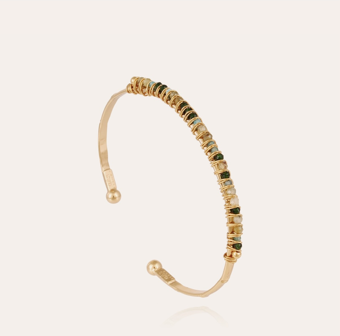 GAS BIJOUX - Bracelet LYRE jonc petit modèle doré à l'or fin