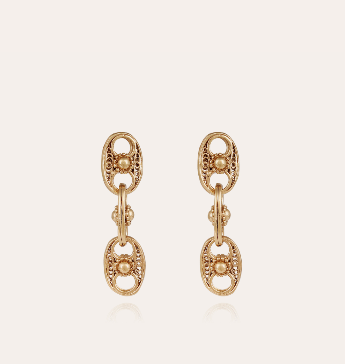 GAS BIJOUX - Boucle d'oreilles CARTHAGE dorées métal à l'or fin
