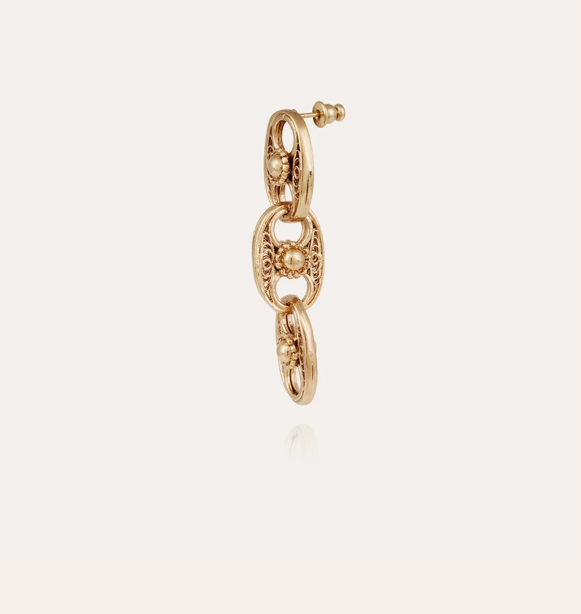 GAS BIJOUX - Boucle d'oreilles CARTHAGE dorées métal à l'or fin