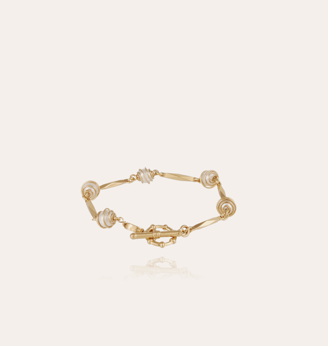 GAS BIJOUX - Bracelet perla MÉTAL doré à l'or fin