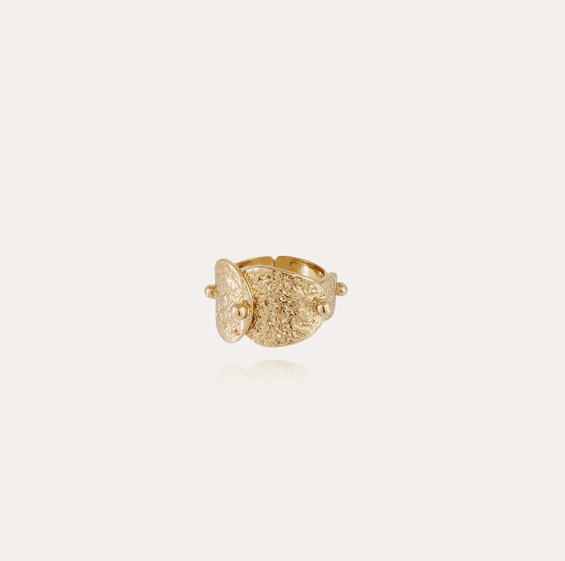 GAS BIJOUX - Bague ECLIPSE doré métal à l'or fin