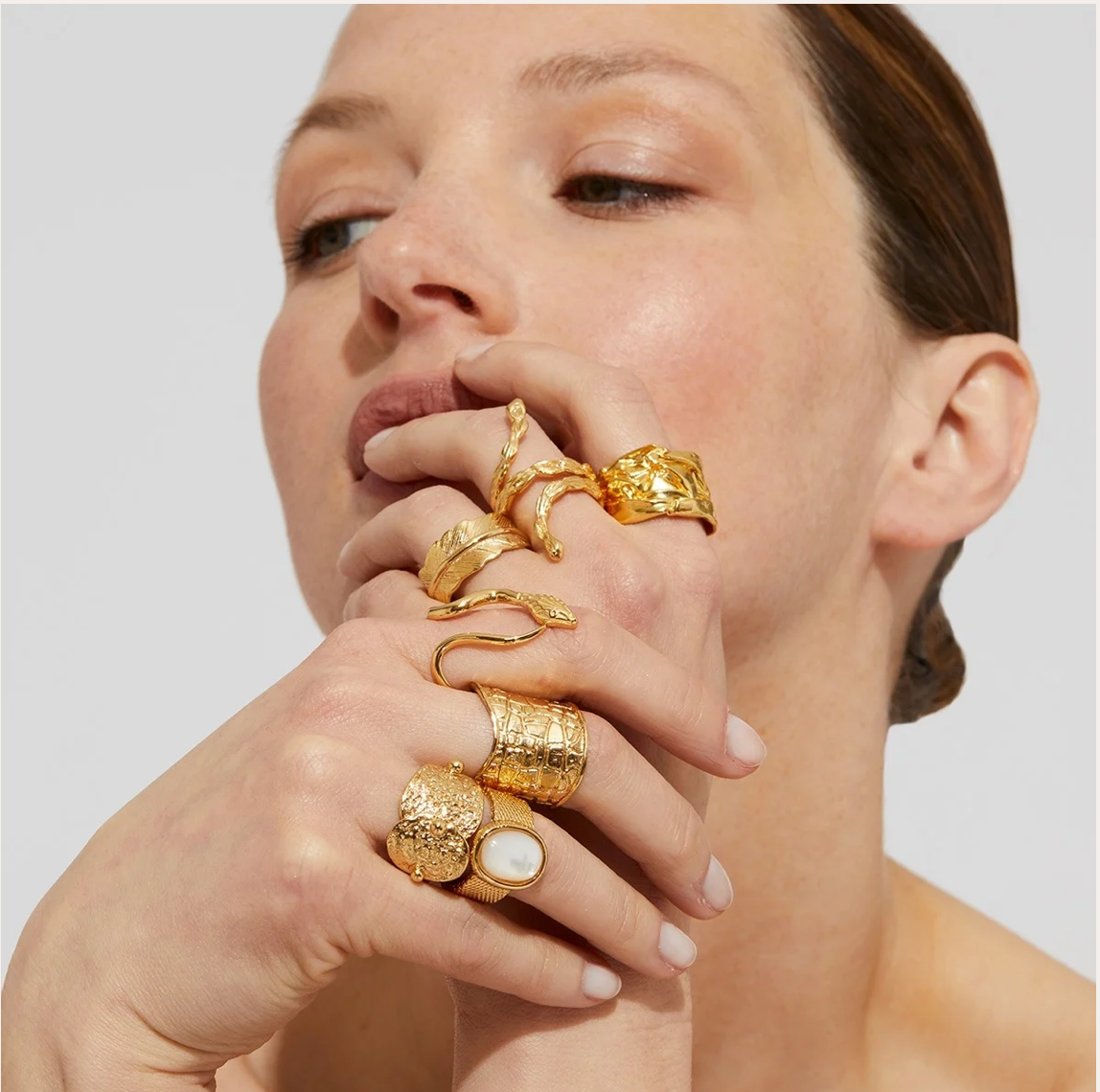 GAS BIJOUX - Bague ECLIPSE doré métal à l'or fin