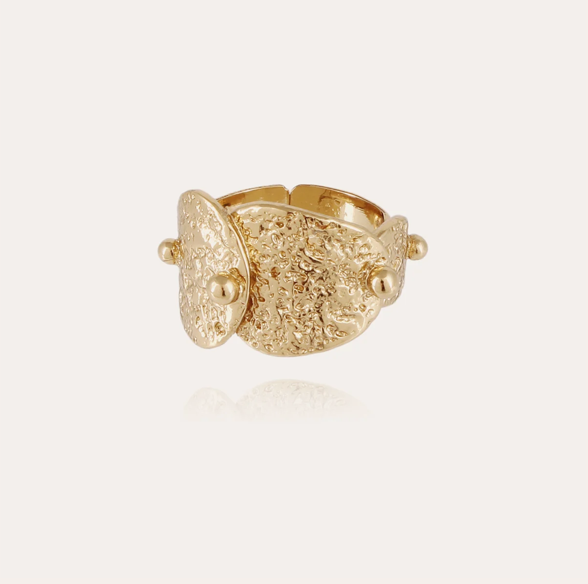 GAS BIJOUX - Bague ECLIPSE doré métal à l'or fin