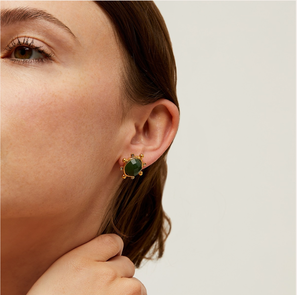 GAS BIJOUX - Boucles d'oreilles puces TIKI petit modèle serpentine dorées à l'or fin