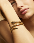 GAS BIJOUX - Bracelet serpent dorée