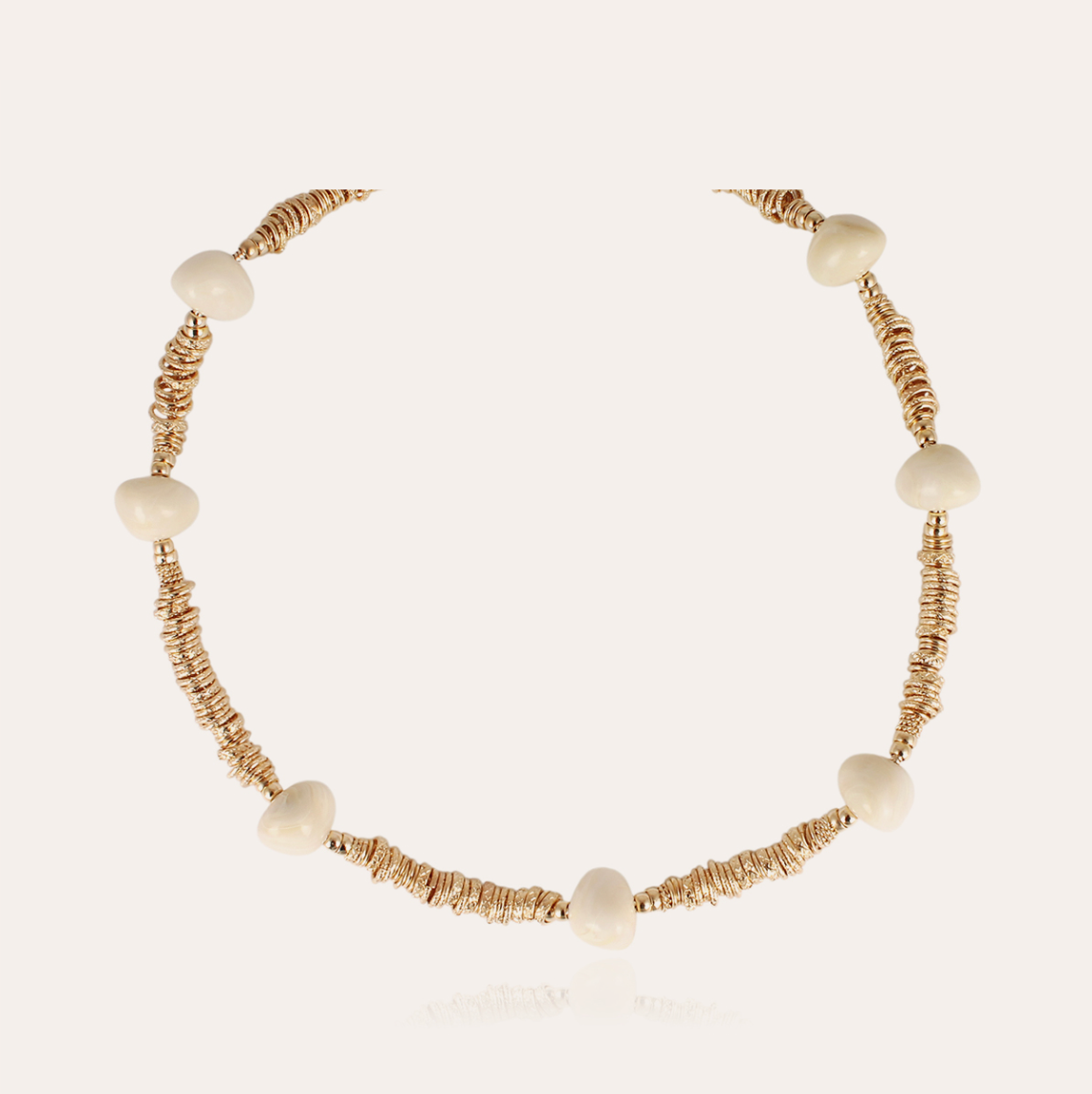 GAS BIJOUX - Collier BIBA doré à l'or fin et IVOIRE