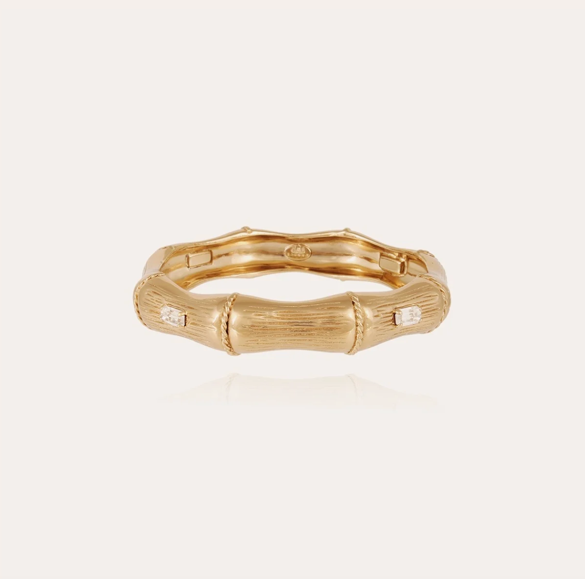 GAS BIJOUX - Bracelet BAMBOU strass doré à l'or fin