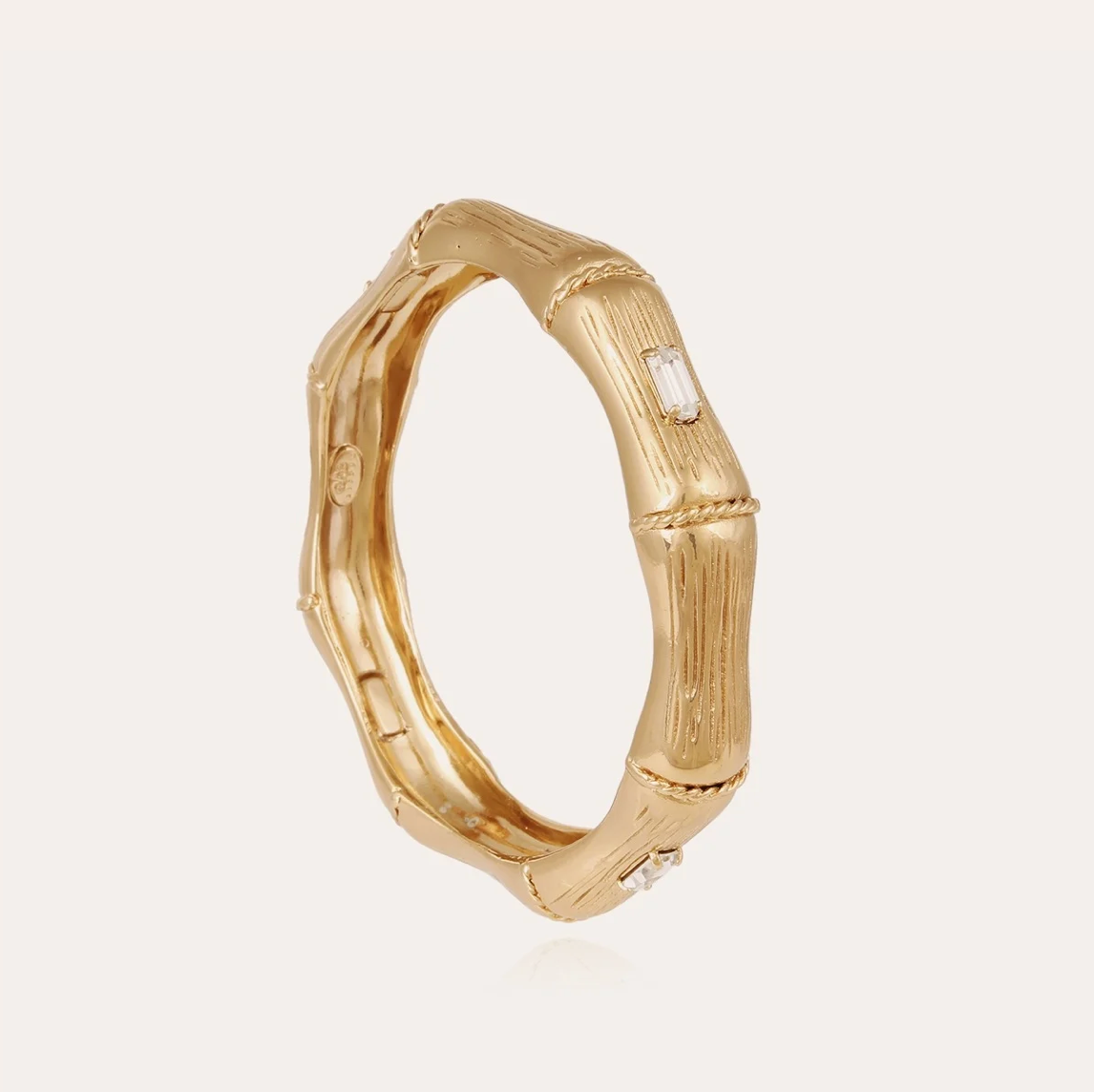 GAS BIJOUX - Bracelet BAMBOU strass doré à l'or fin