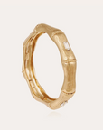 GAS BIJOUX - Bracelet BAMBOU strass doré à l'or fin