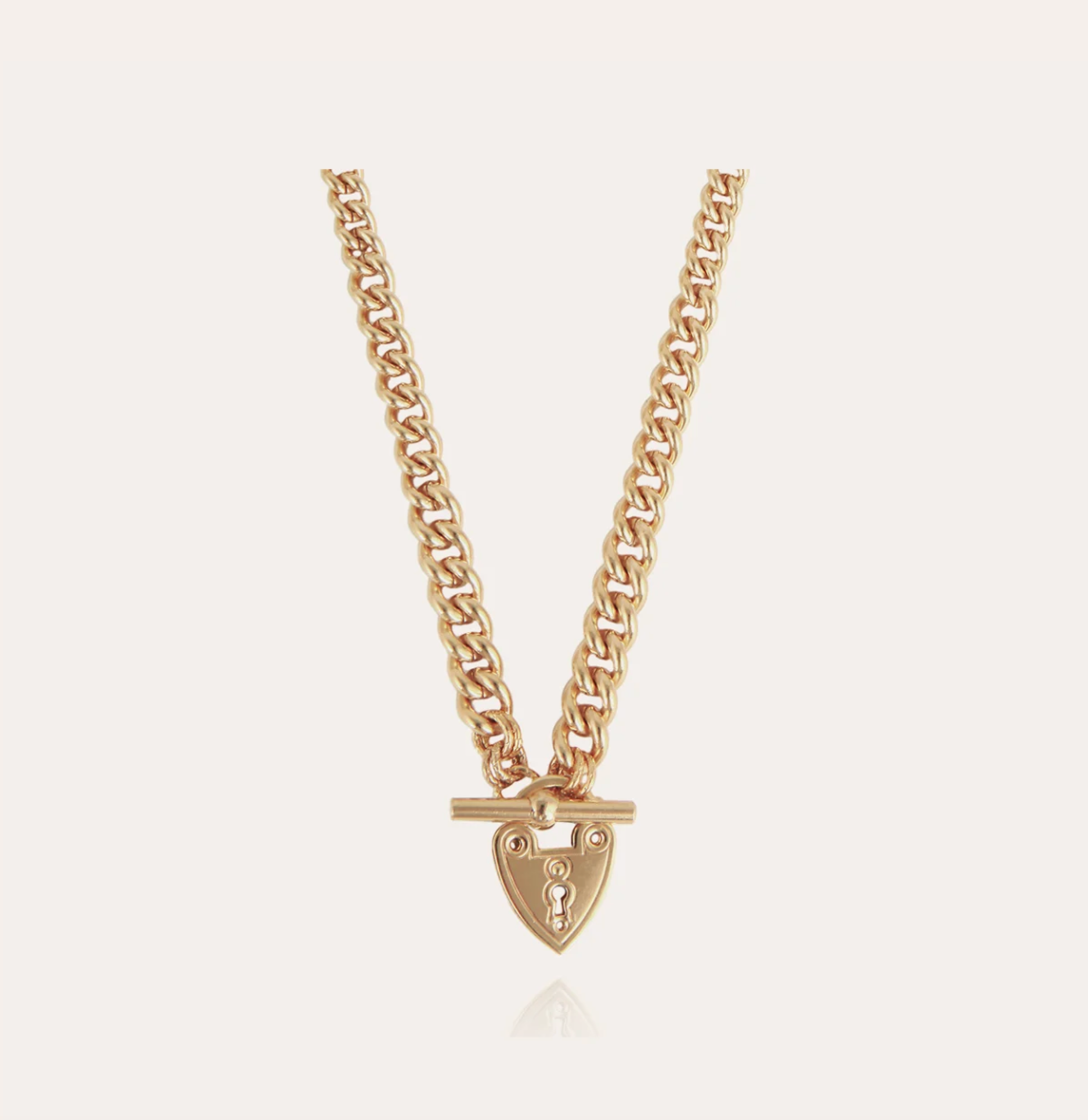 GAS BIJOUX - Collier LOCKED doré métal à l'or fin