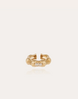 GAS BIJOUX - Bague BAMBOU jonc strass dorée métal à l'or fin
