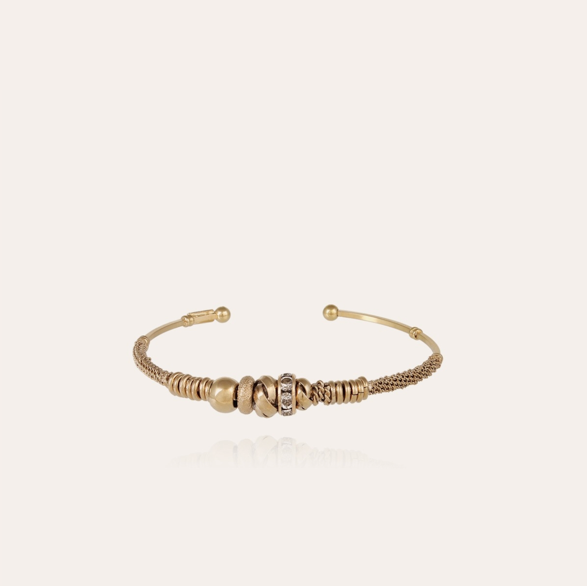 GAS BIJOUX - Bracelet ZIZANIE strass métal doré à l'or fin