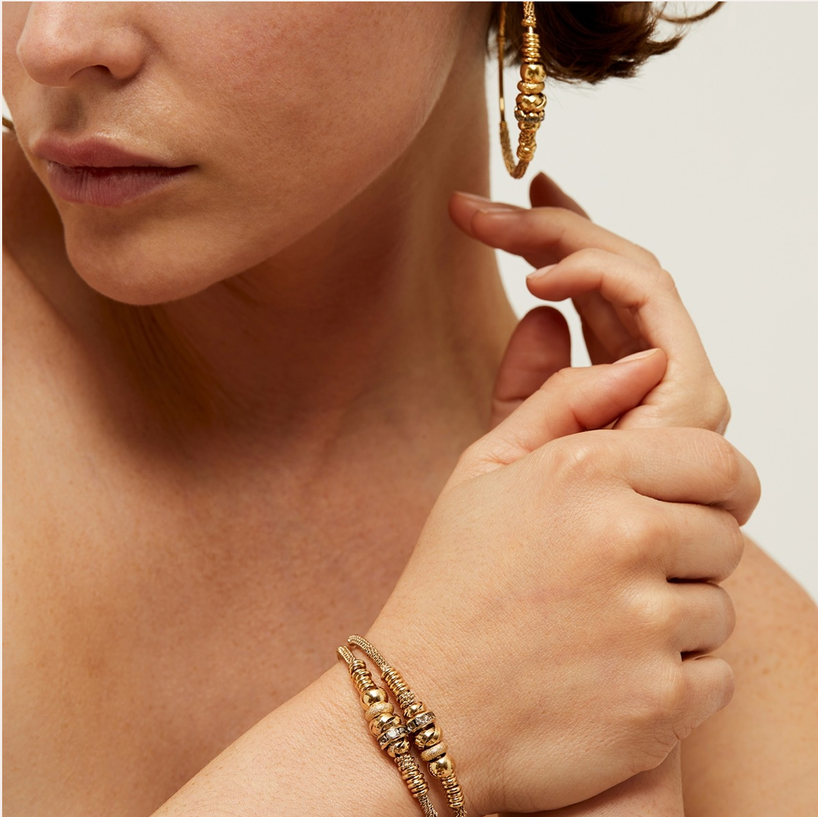 GAS BIJOUX - Bracelet ZIZANIE strass métal doré à l'or fin