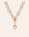 GAS BIJOUX - Collier BELEM SIENA métal doré à l'or fin et nacre blanche