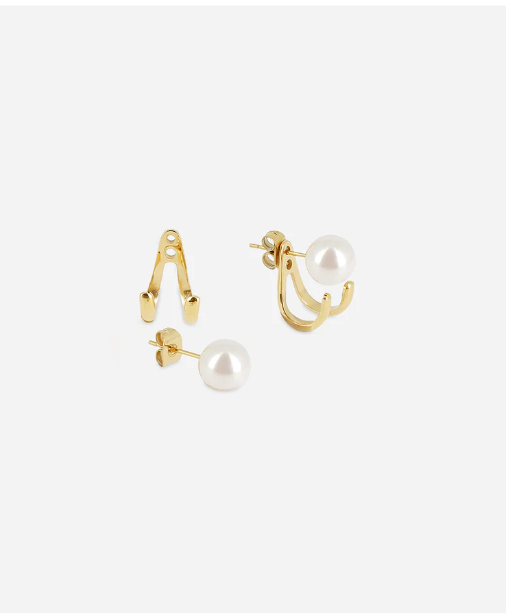 ZAG BIJOUX - Boucles d'oreilles JIN acier doré