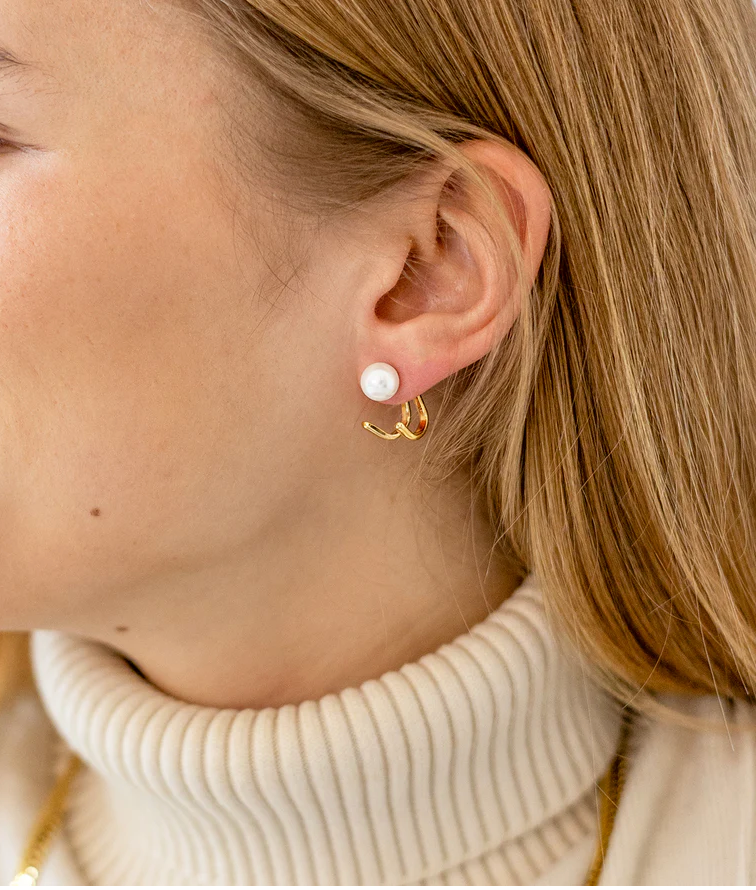 ZAG BIJOUX - Boucles d'oreilles JIN acier doré