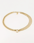 ZAG BIJOUX - Collier QUATRO acier doré