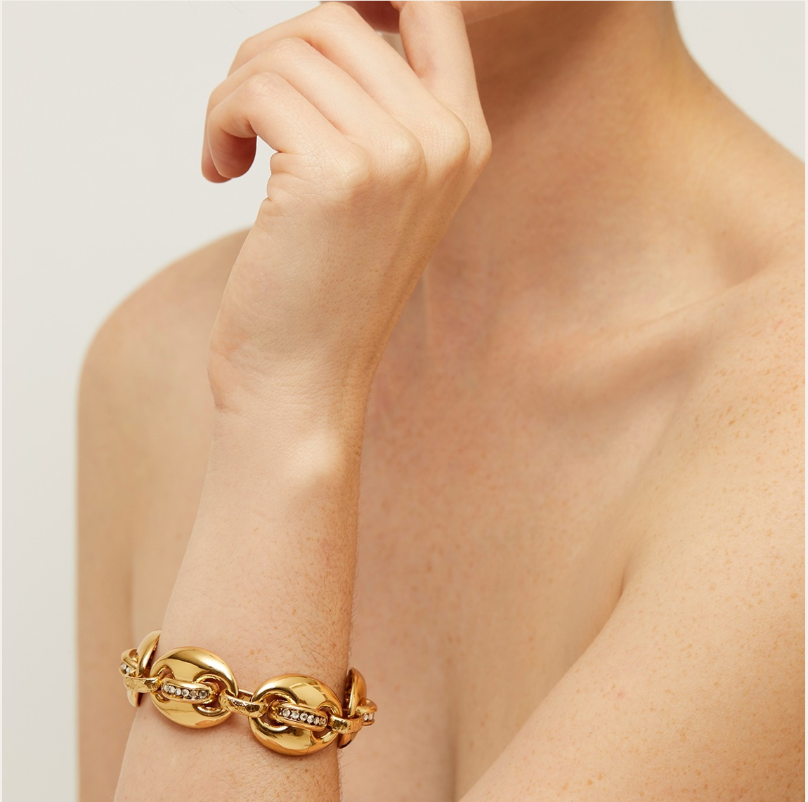 GAS BIJOUX - Bracelet COPHEA strass mini doré à l'or fin