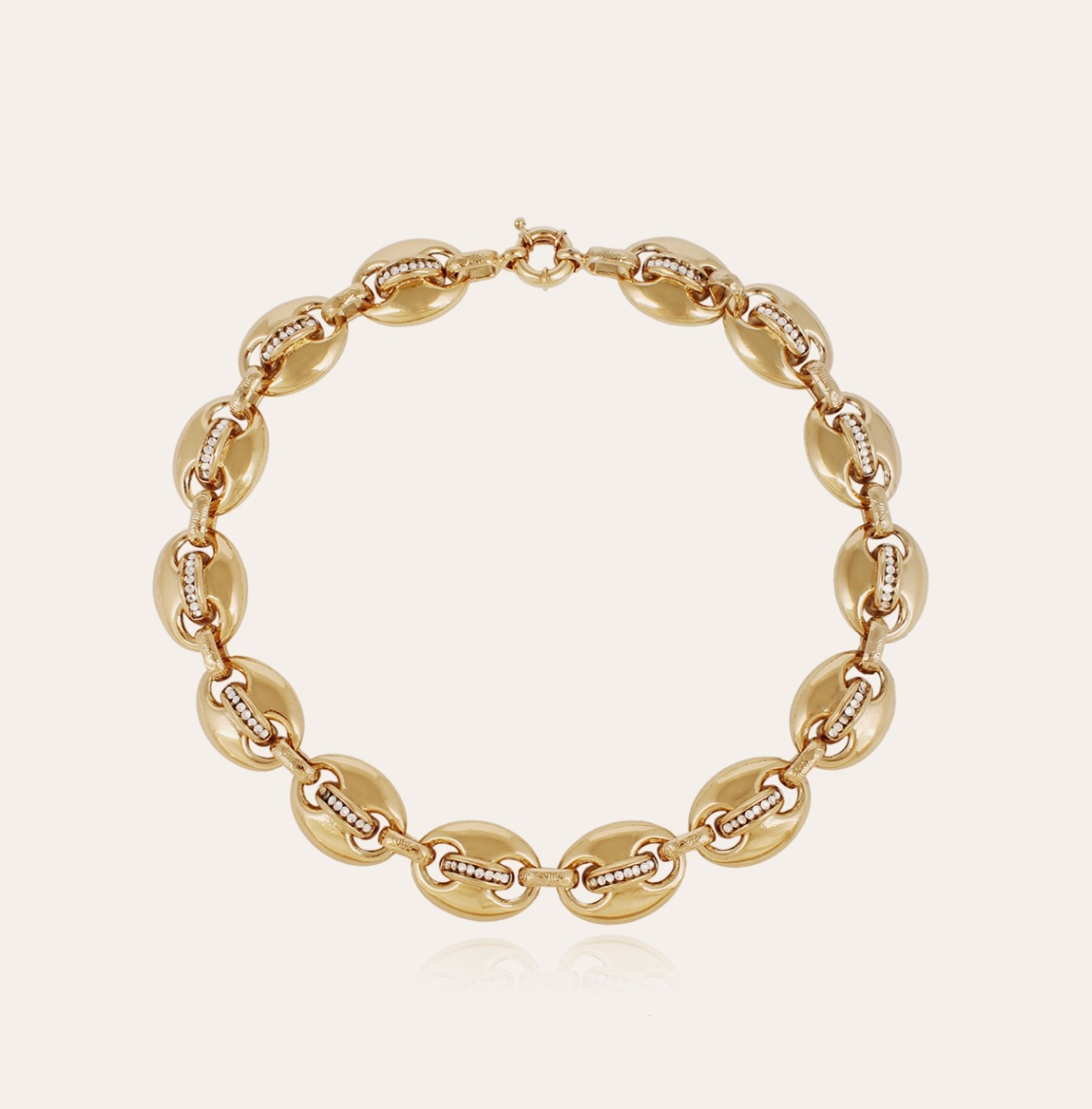 GAS BIJOUX - Collier COPHEA STRASS mini doré à l'or fin