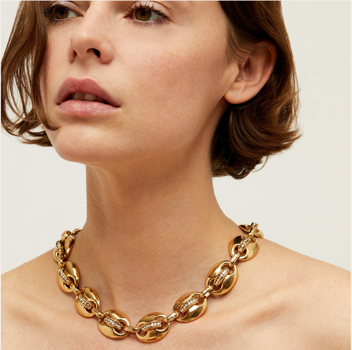 GAS BIJOUX - Collier COPHEA STRASS mini doré à l'or fin