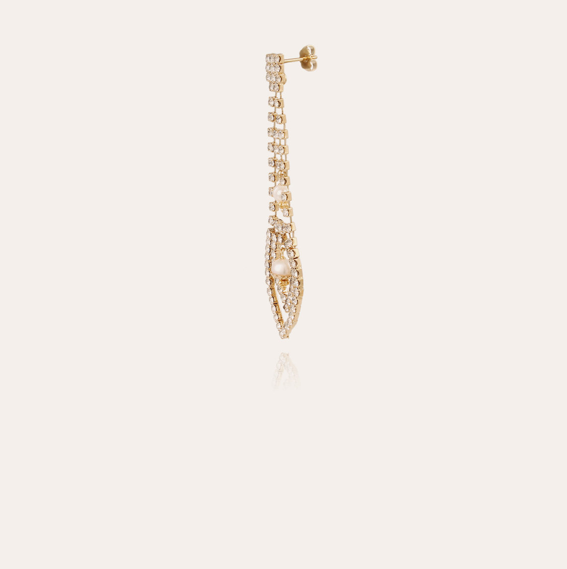GAS BIJOUX - Boucles d'oreilles LUCIA strass dorées métal doré à l'or fin