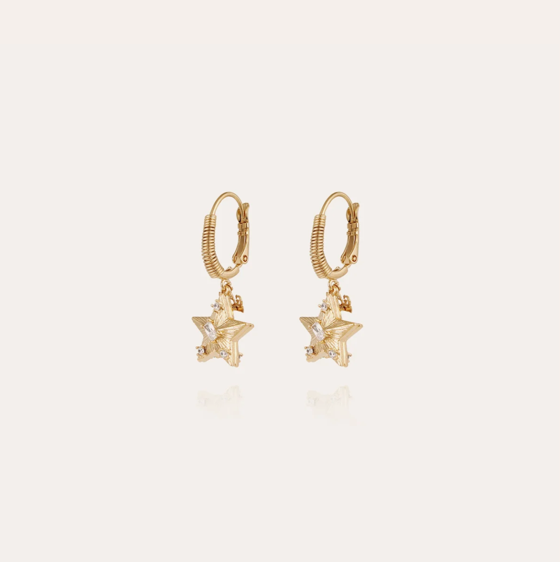 GAS BIJOUX - Boucles d'oreilles TAO STELLA dorées métal doré à l'or fin