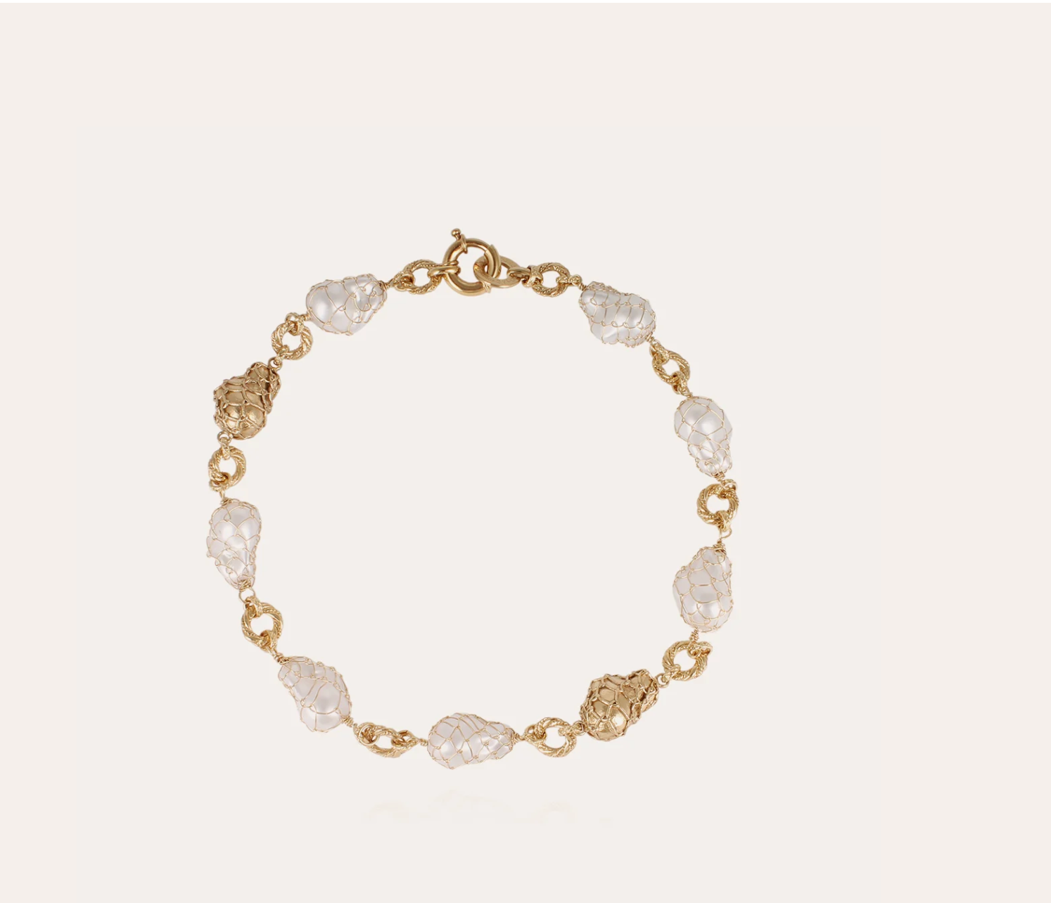 GAS BIJOUX - Collier RAINBOW BIWA BIS métal doré à l'or fin