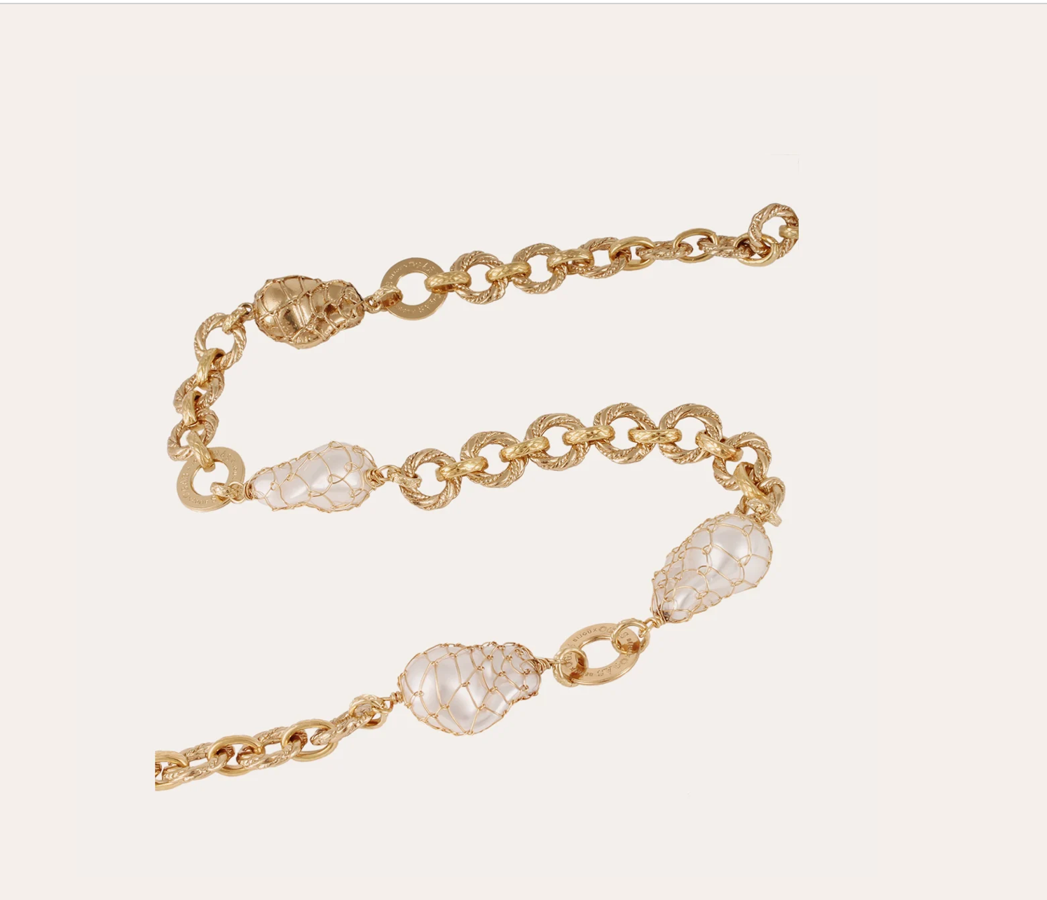 GAS BIJOUX - Collier RAINBOW BIWA BIS métal doré à l'or fin