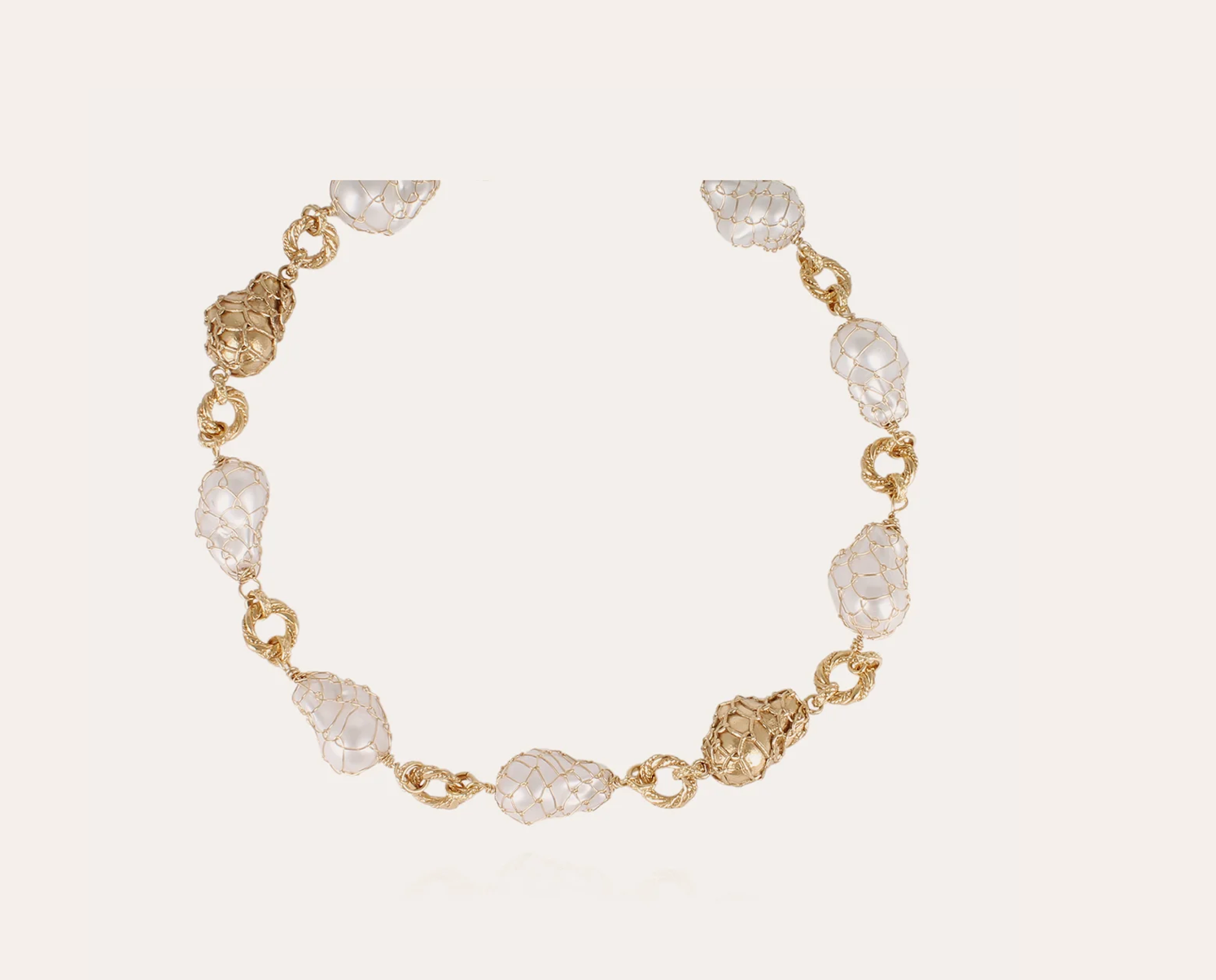 GAS BIJOUX - Collier RAINBOW BIWA BIS métal doré à l'or fin