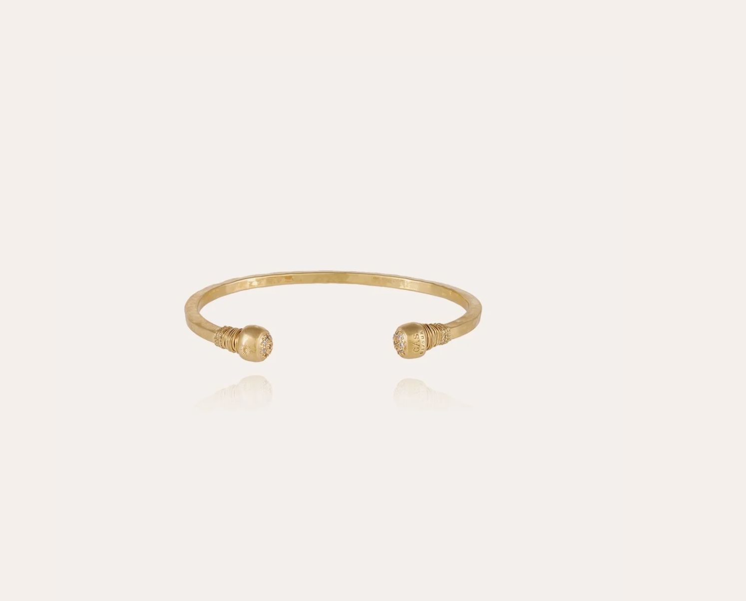 GAS BIJOUX - Bracelet SARI BIS STRASS doré à l'or fin