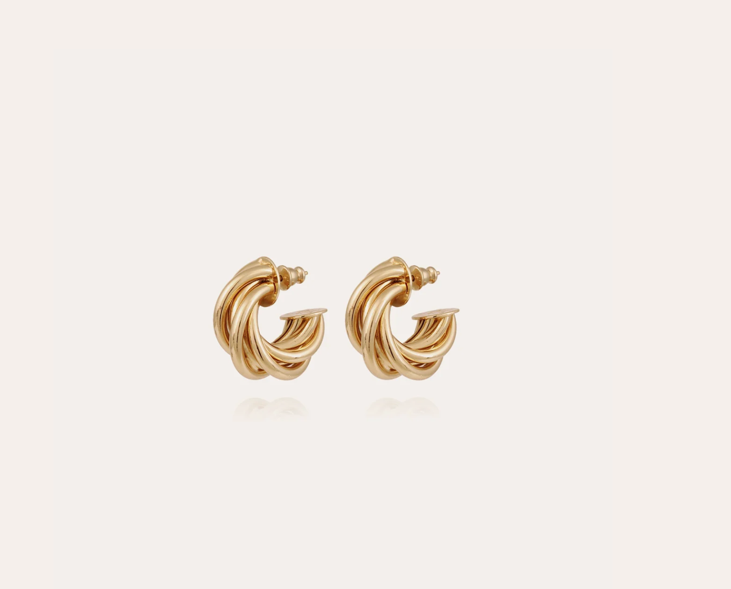 GAS BIJOUX - Boucles d'oreilles créoles ATIK MINI dorées à l'or fin