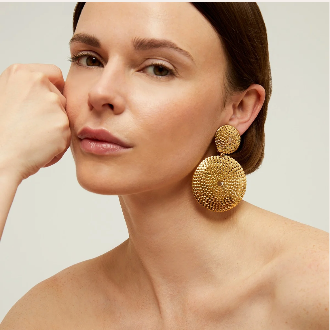 GAS BIJOUX - Boucles d'oreilles ONDE LUCKY dorées métal à l'or fin