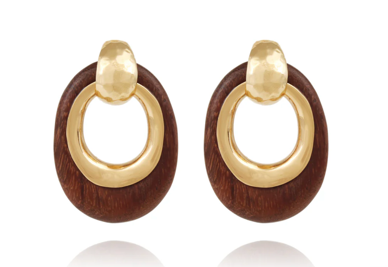 GAS BIJOUX - Boucles SELVA petit modèle métal doré à l'or fin