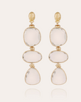 GAS BIJOUX - Boucles d'oreilles SILENE dorées à l'or fin - Cristal